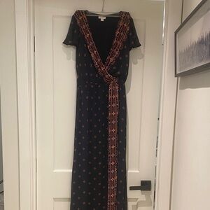 Xhilaration Navy Blue Maxi Dress